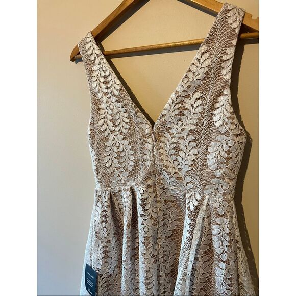 Lulus Love Galore White Lace Skater Dress NWT Small - Picture 3 of 6
